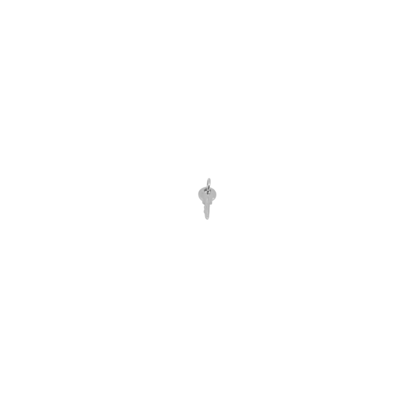 Key Charm in Solid 9k White Gold