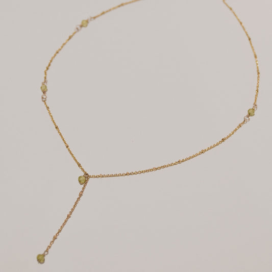 Cohen Solid 9k Gold Peridot Necklace