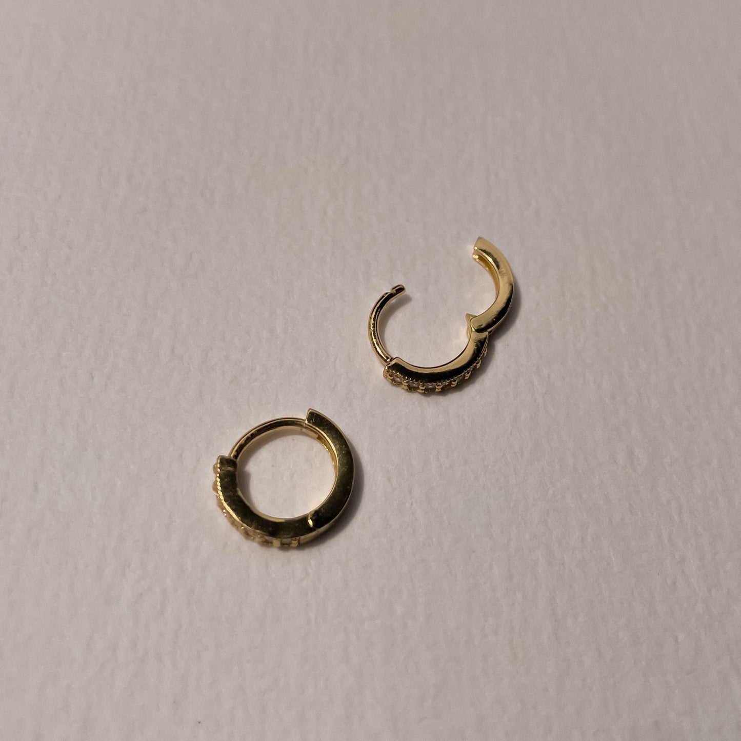 Gold CZ Flicker Huggies