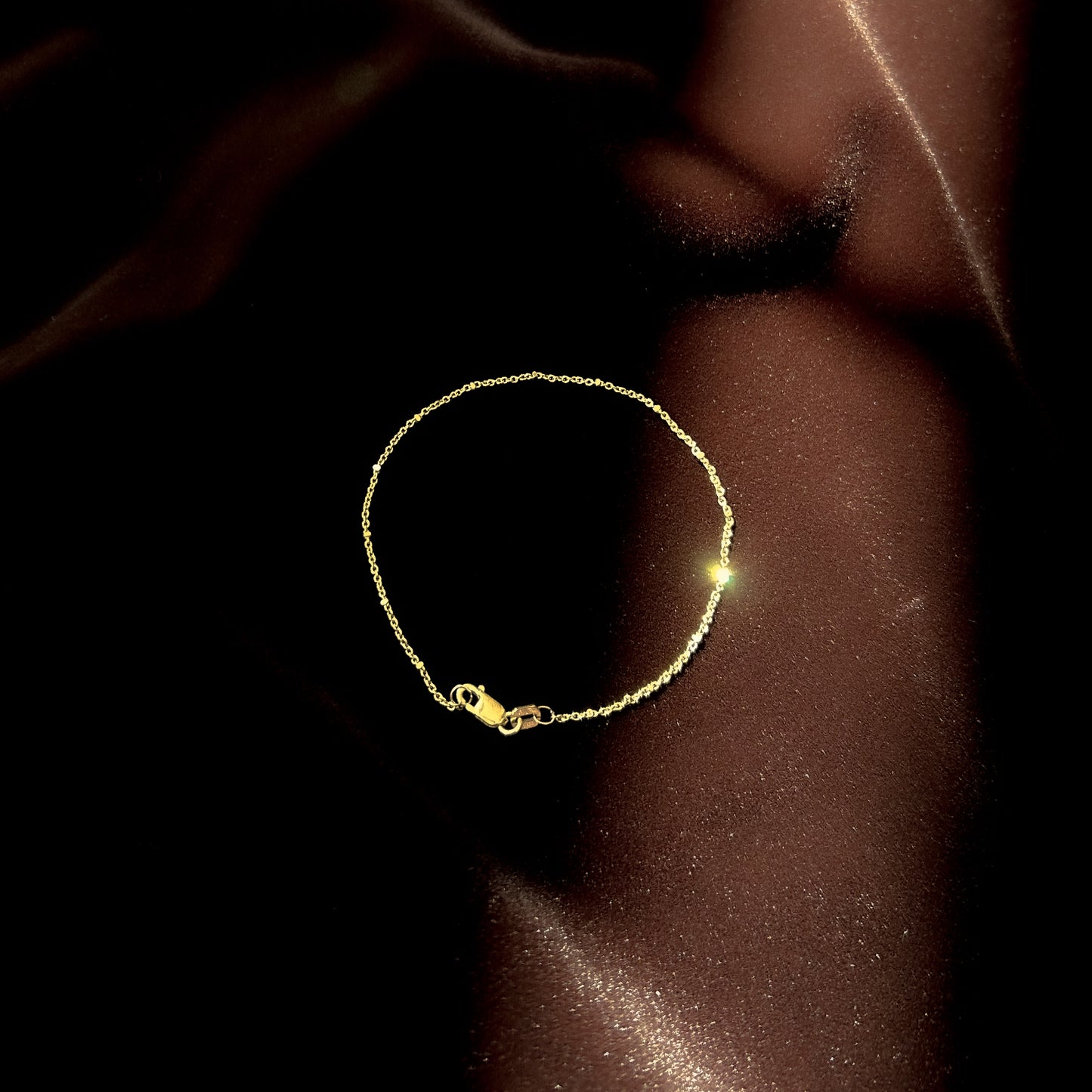 Satellite Chain Bracelet in Solid 9k Yellow Gold