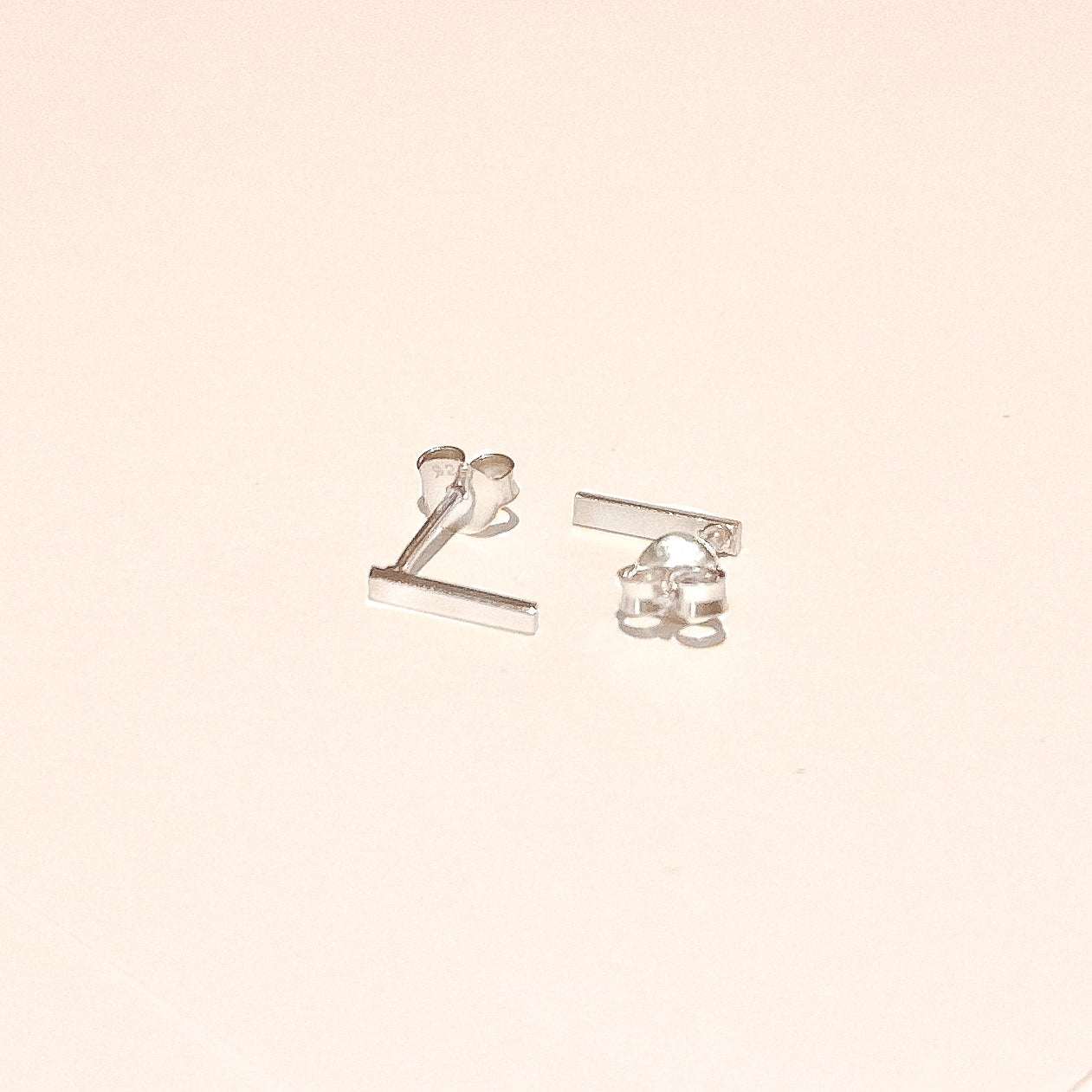 Soho Silver Bar Studs