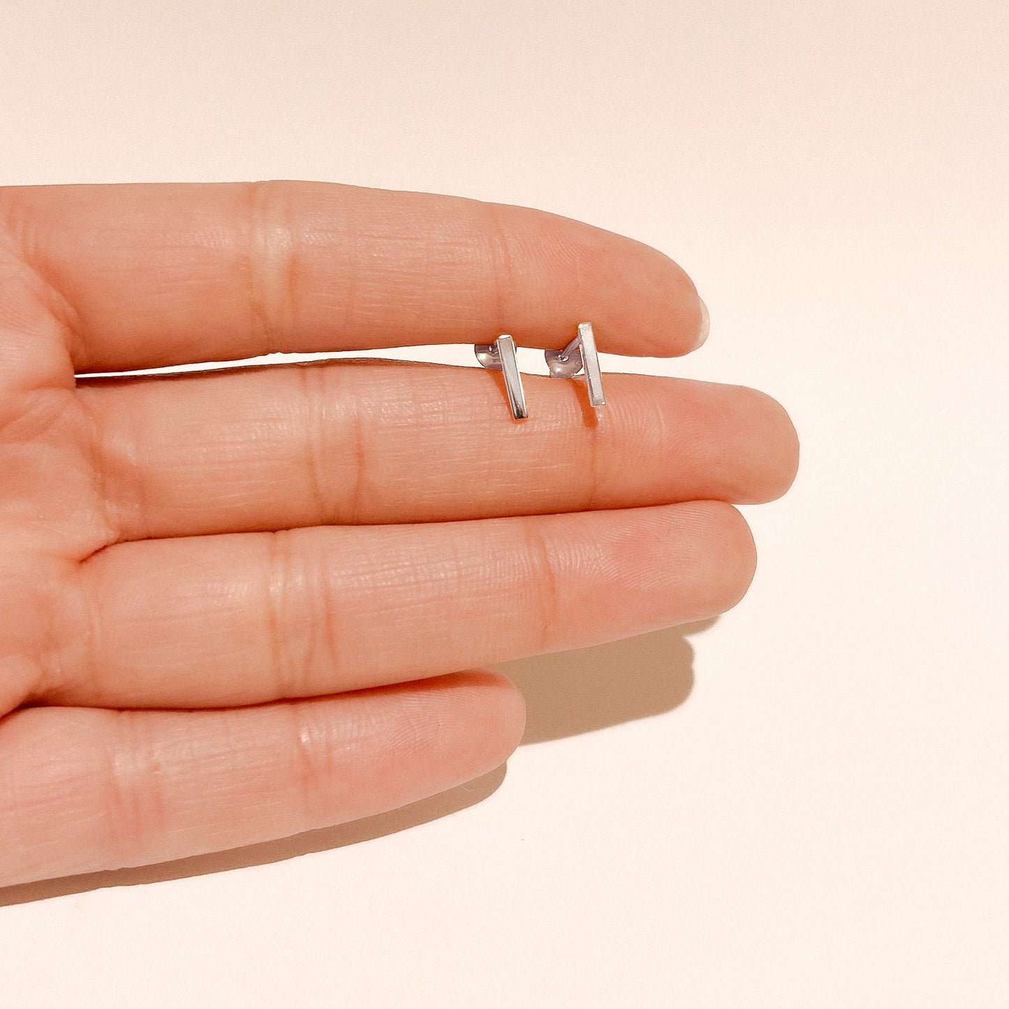 Soho Silver Bar Studs