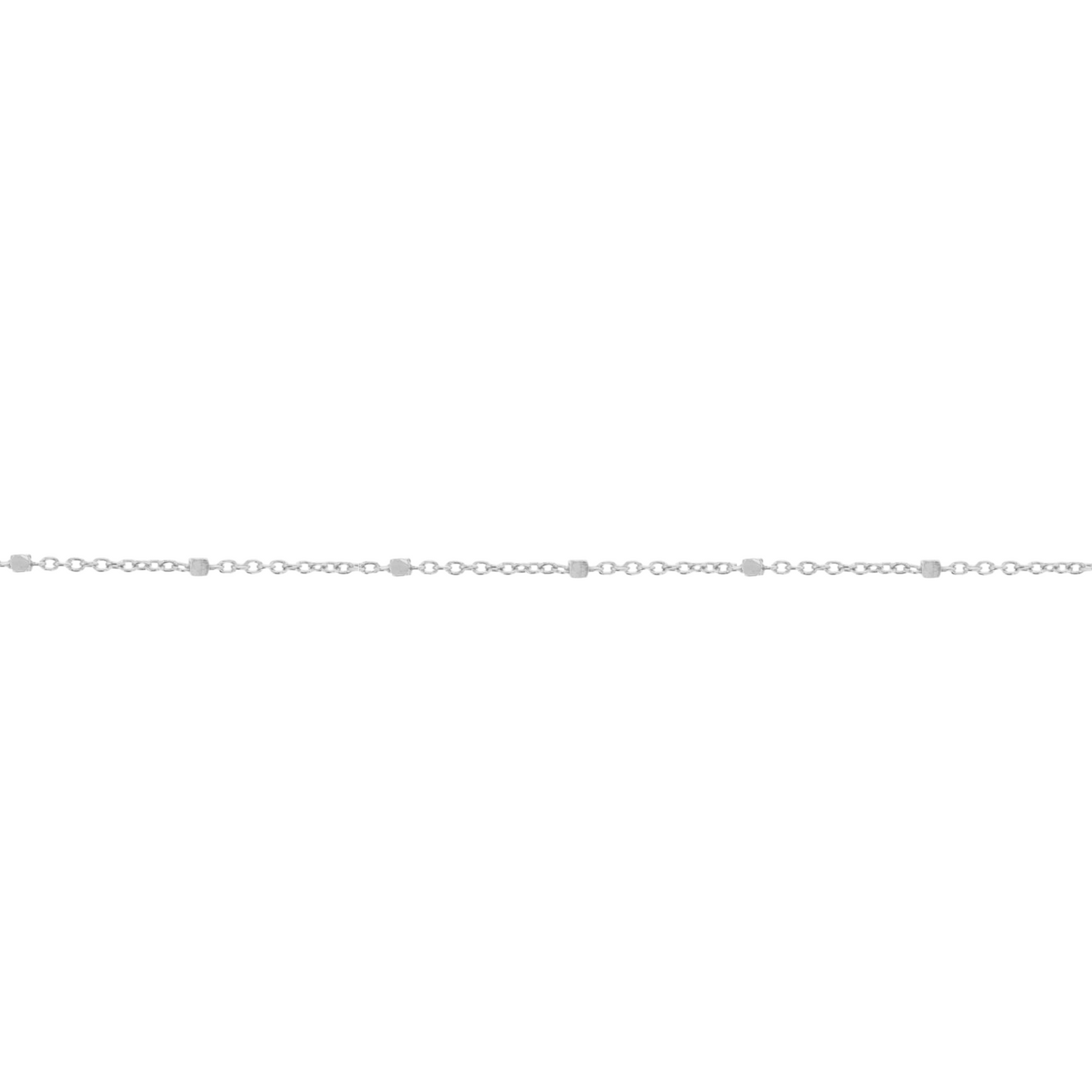 Satellite Chain Bracelet in Solid 9k White Gold