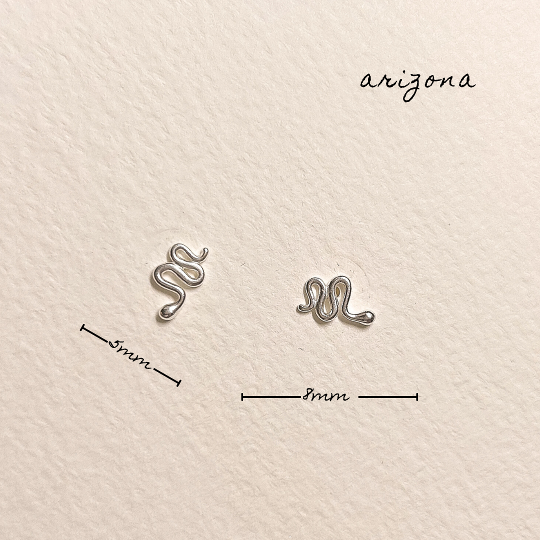 Arizona Snake Silver Studs