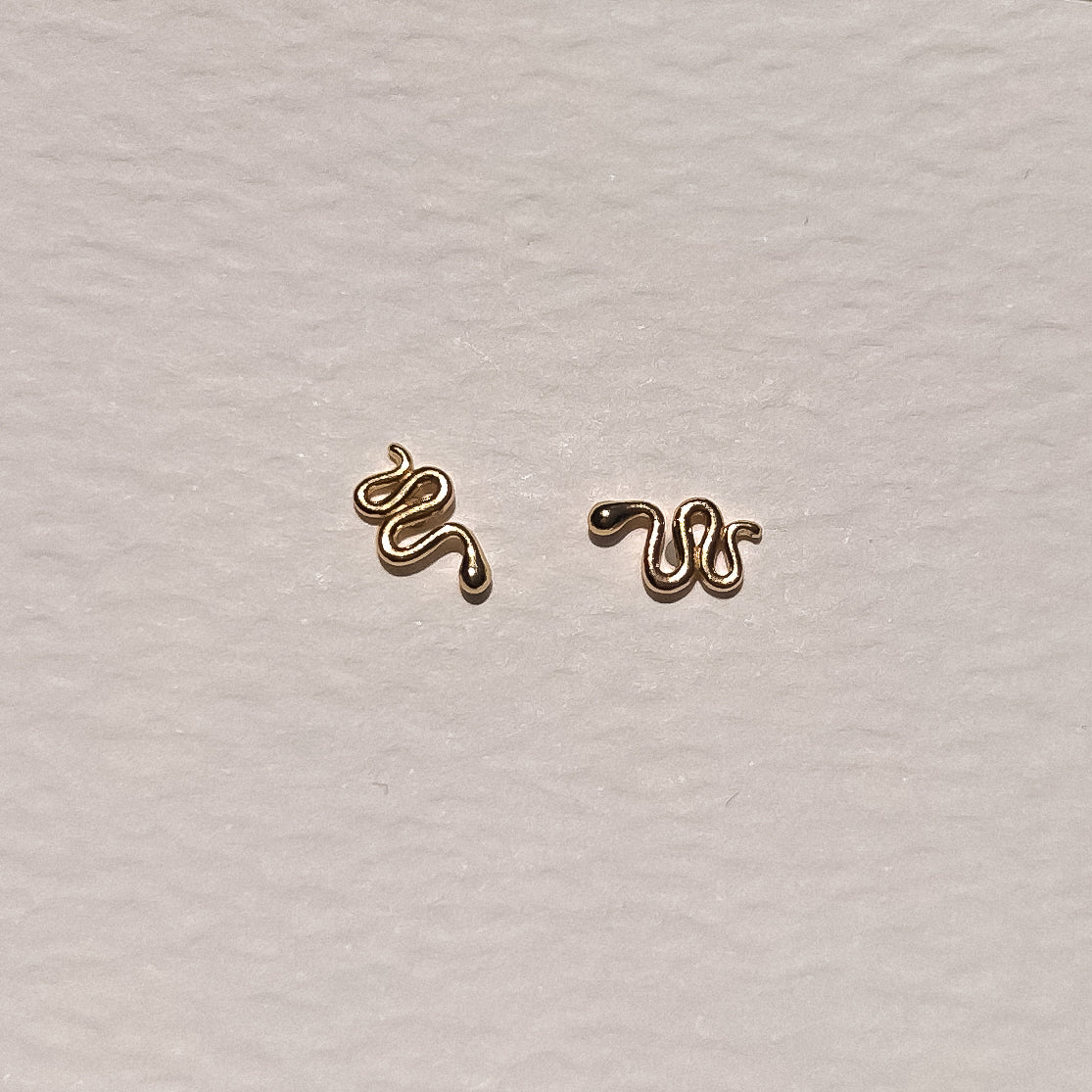 Arizona Snake Gold Studs