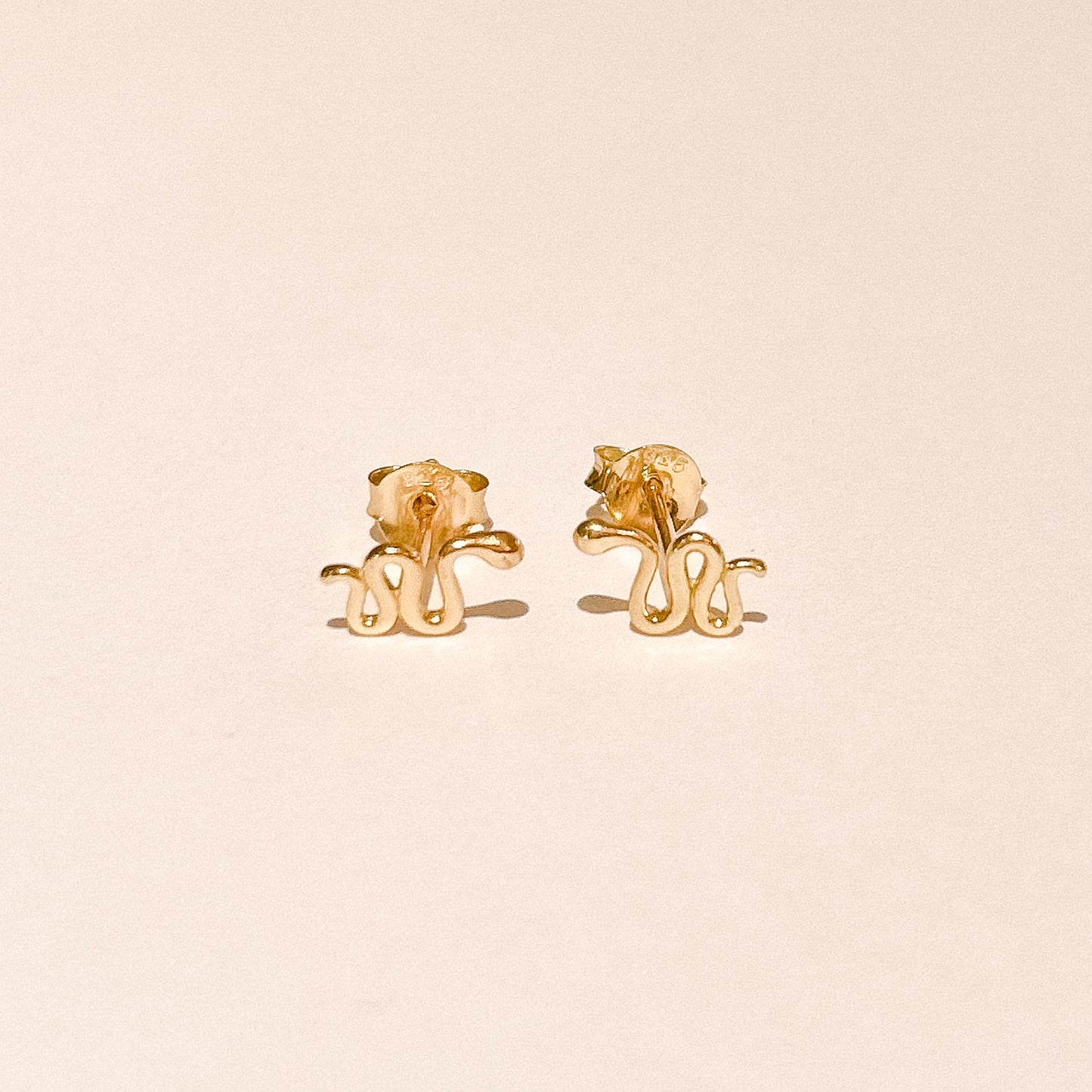 Arizona Snake Gold Studs