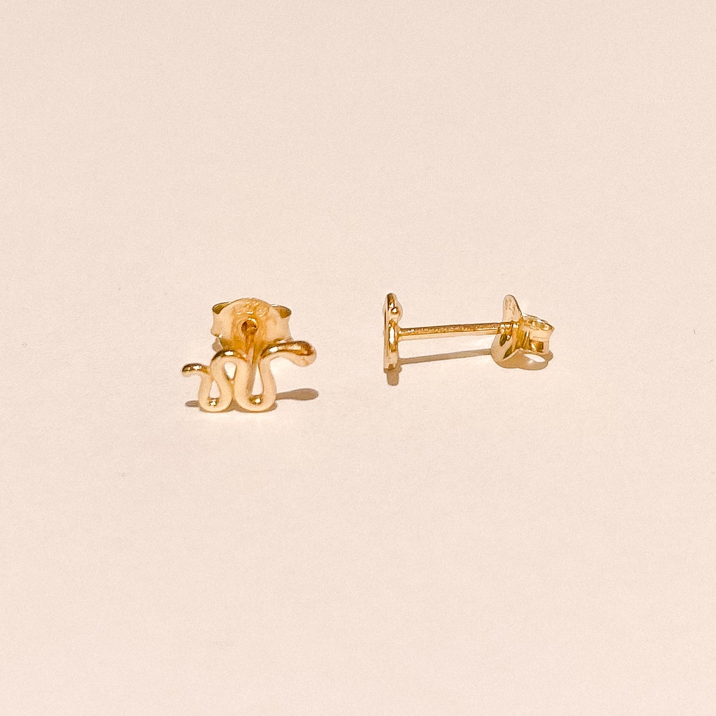 Arizona Snake Gold Studs