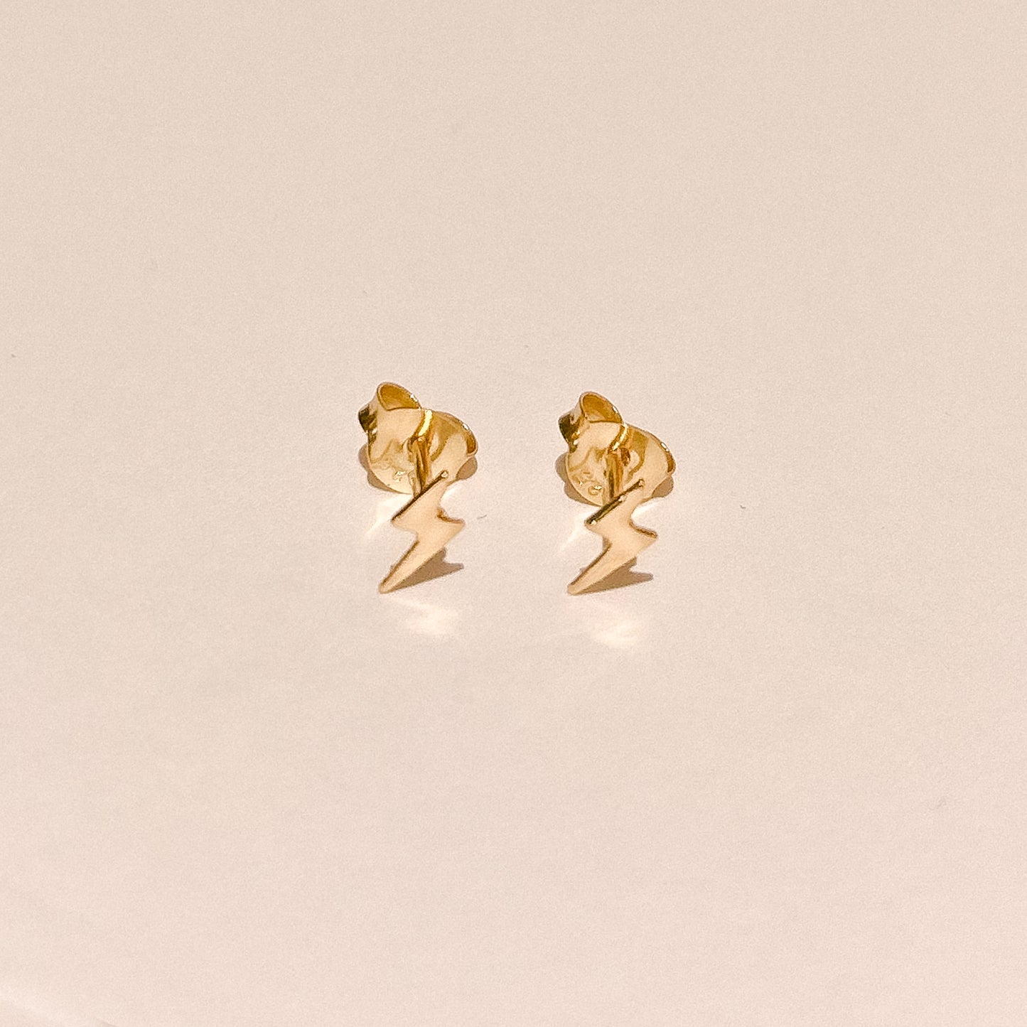 Athena Gold Lightning Studs