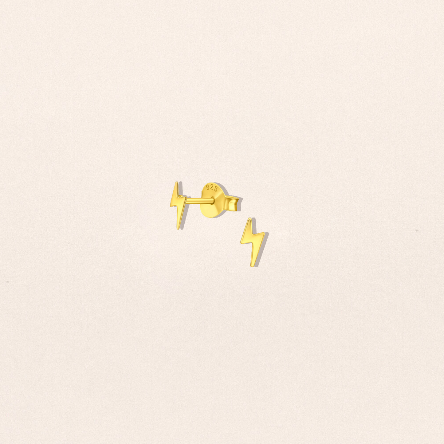 Athena collection gold lightening bold zap stud earrings