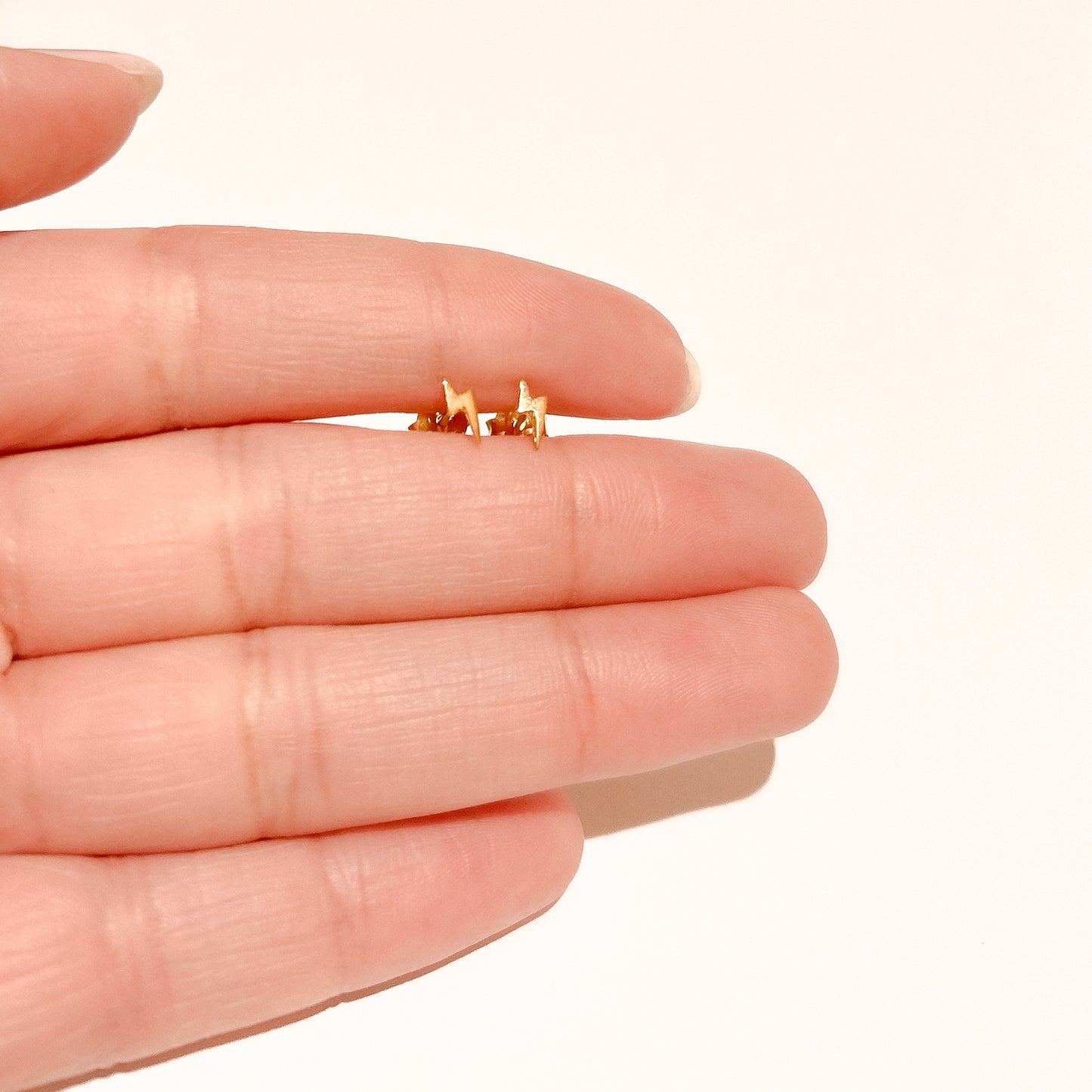 Athena Gold Lightning Studs