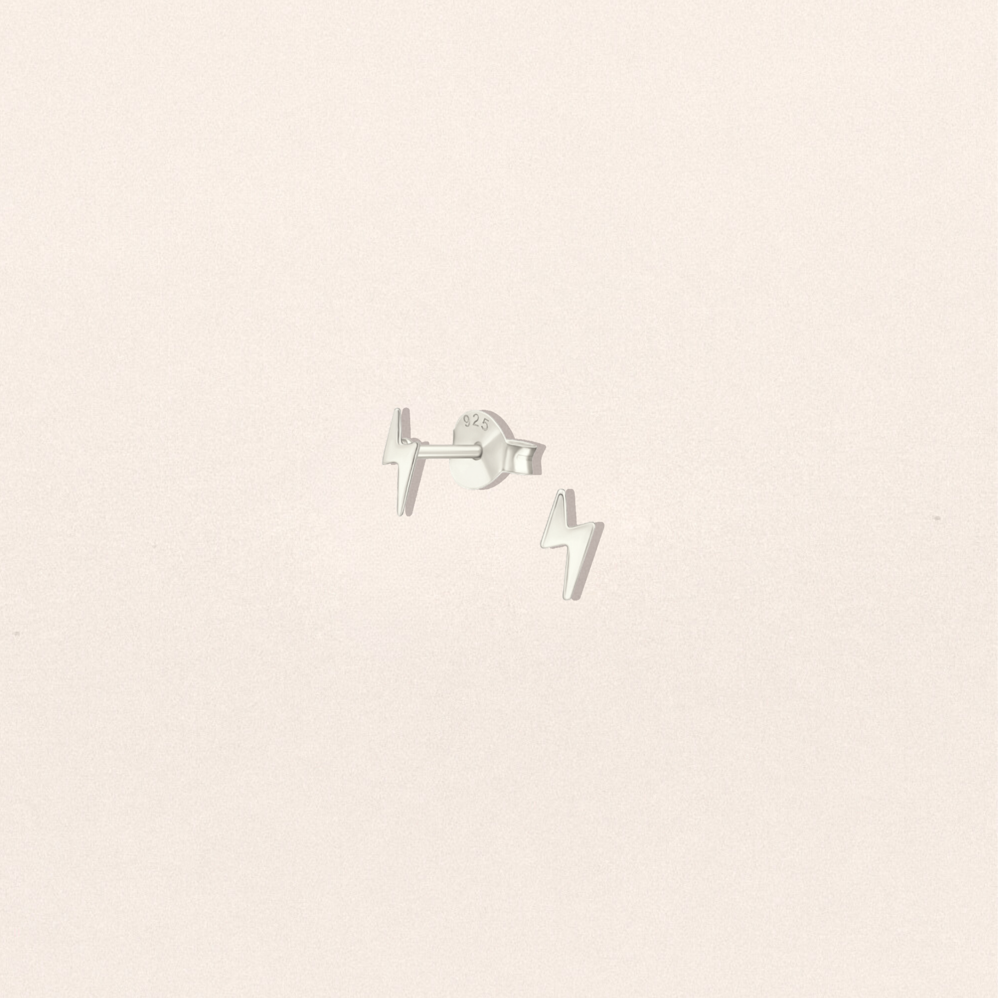 Athena collection silver lightening bold zap stud earrings