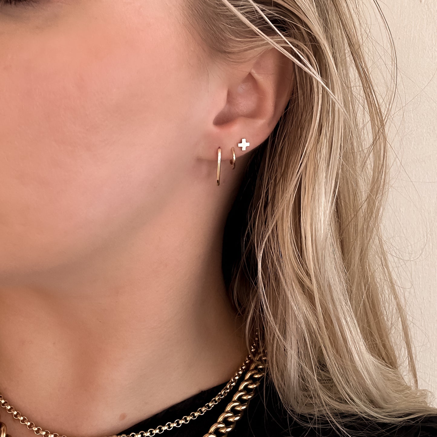 Solid 9k Gold Atticus Paperclip Hoop