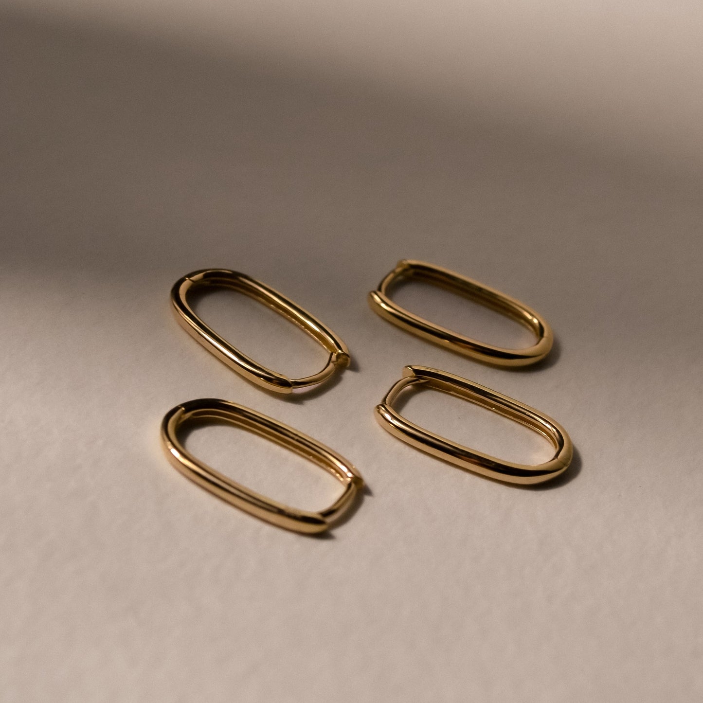 Solid 9k Gold Atticus Paperclip Hoop