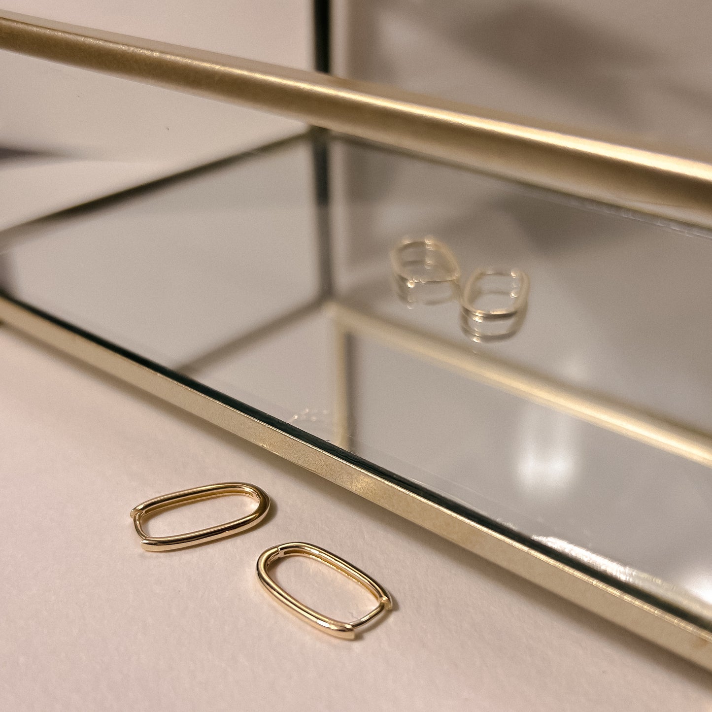 Solid 9k Gold Atticus Paperclip Hoop