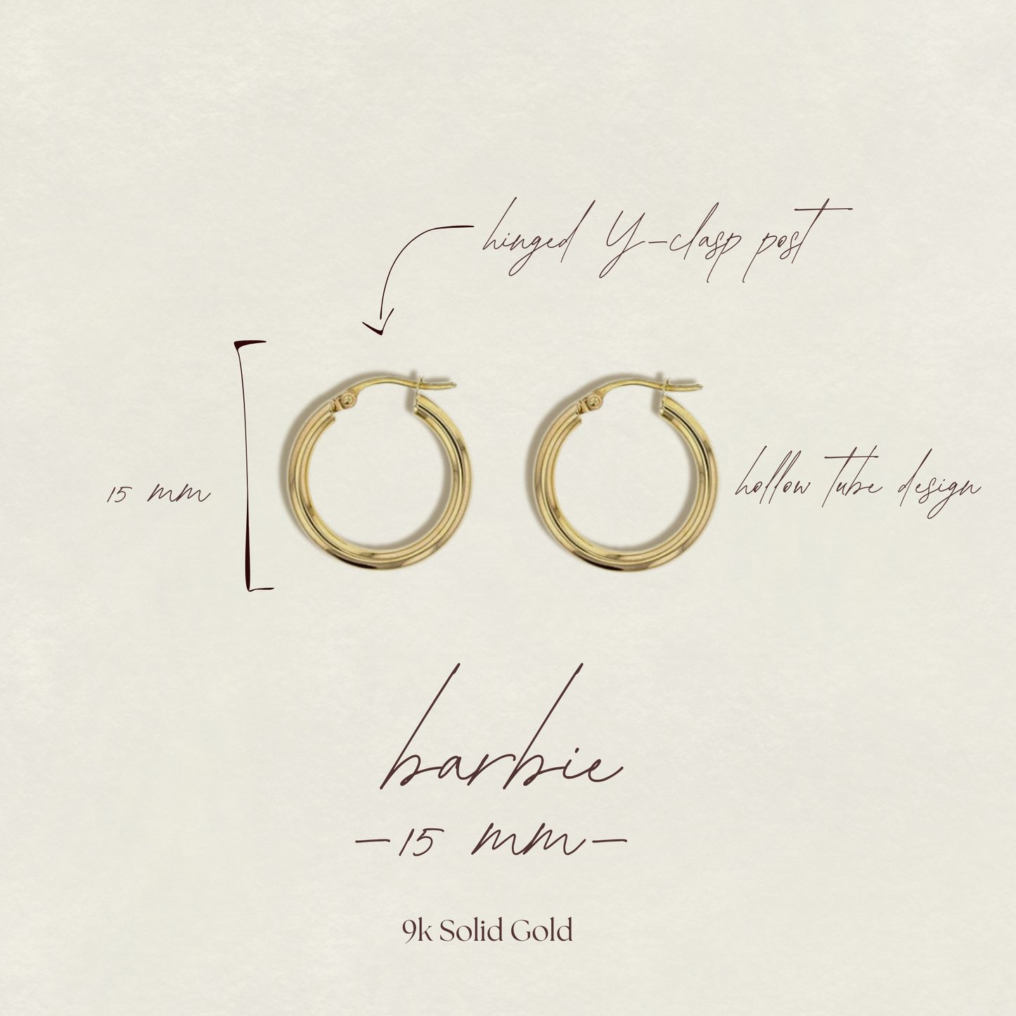 Barbie Solid Gold Hoops