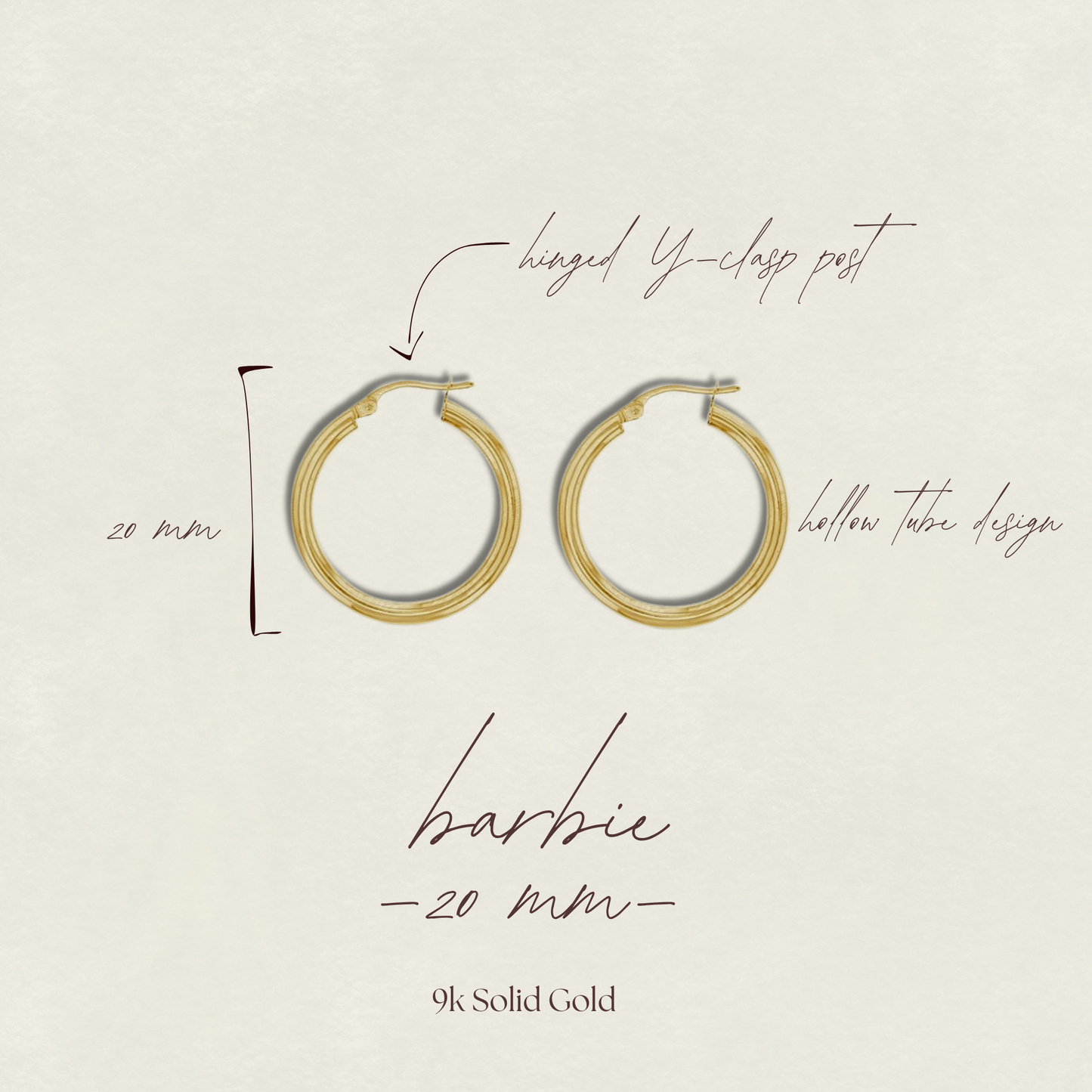 Barbie Solid Gold Hoops