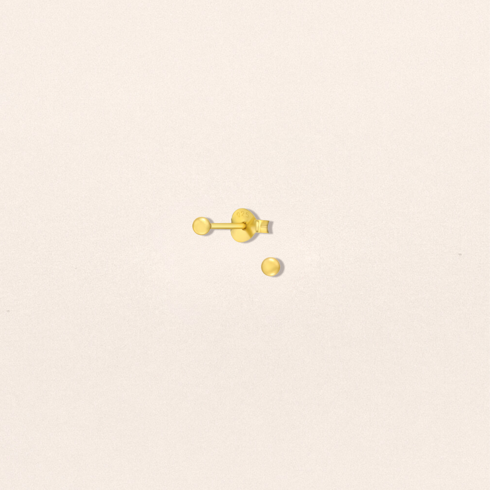 Bianca gold  small dot circle dainty earrings