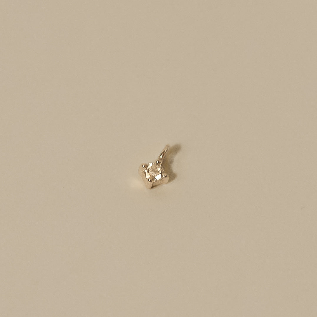 diamond charm white gold charm