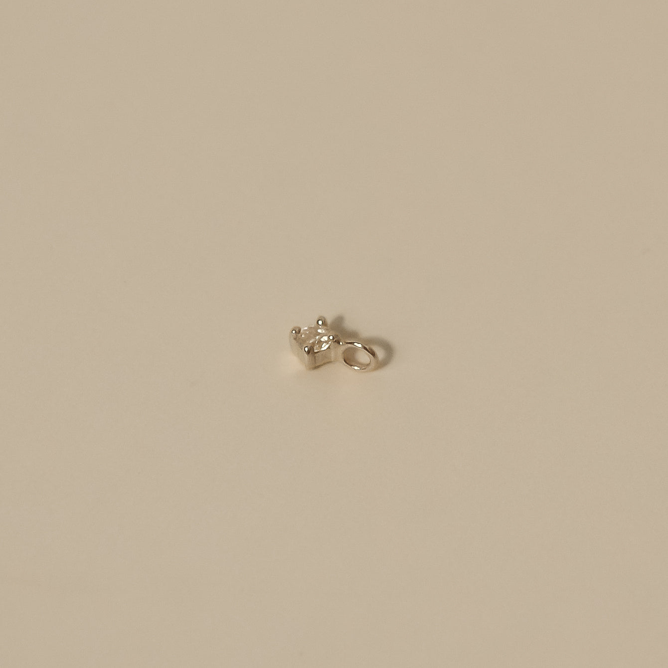 diamond charm white gold charm