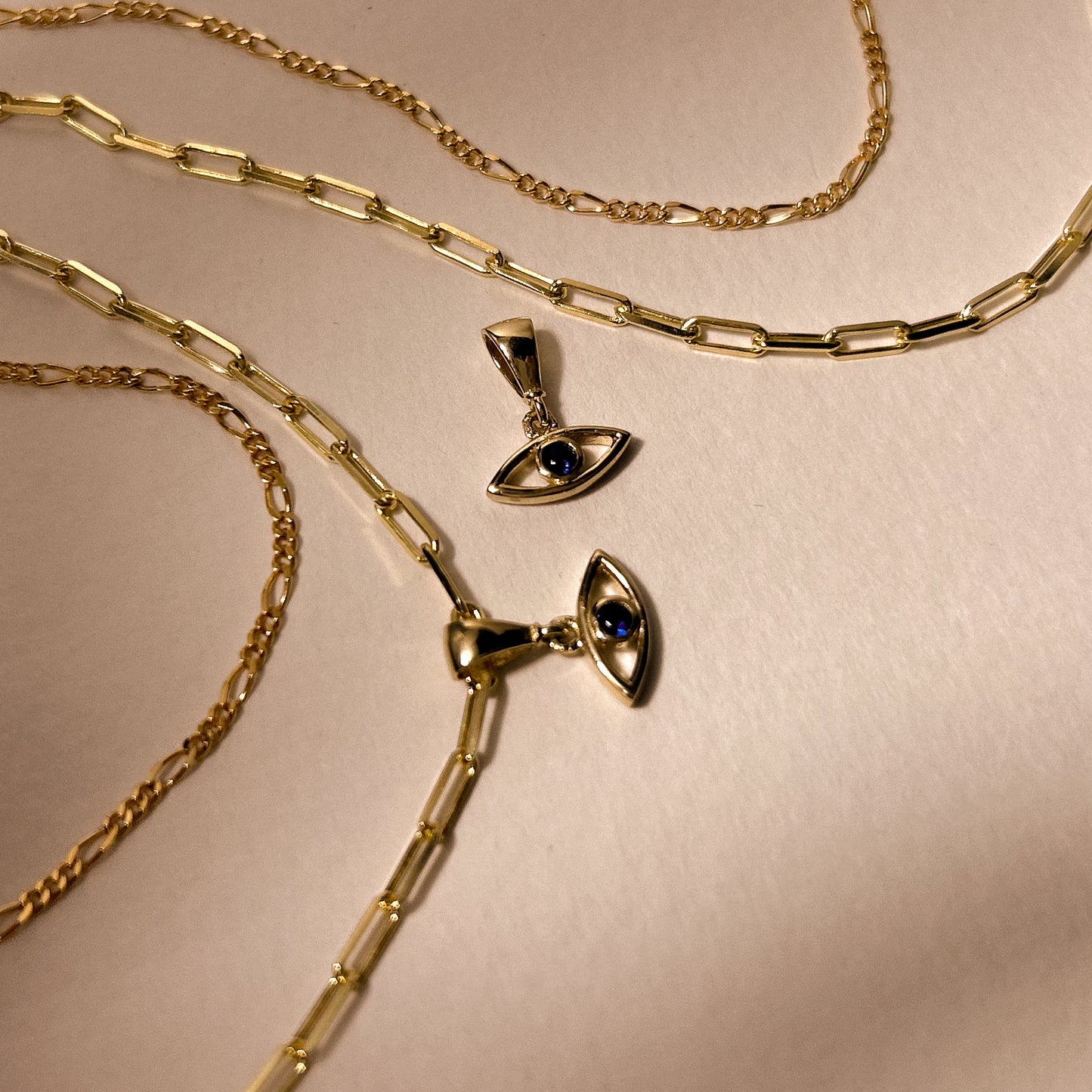 Evil-Eye Charm in Solid 9k Yellow Gold
