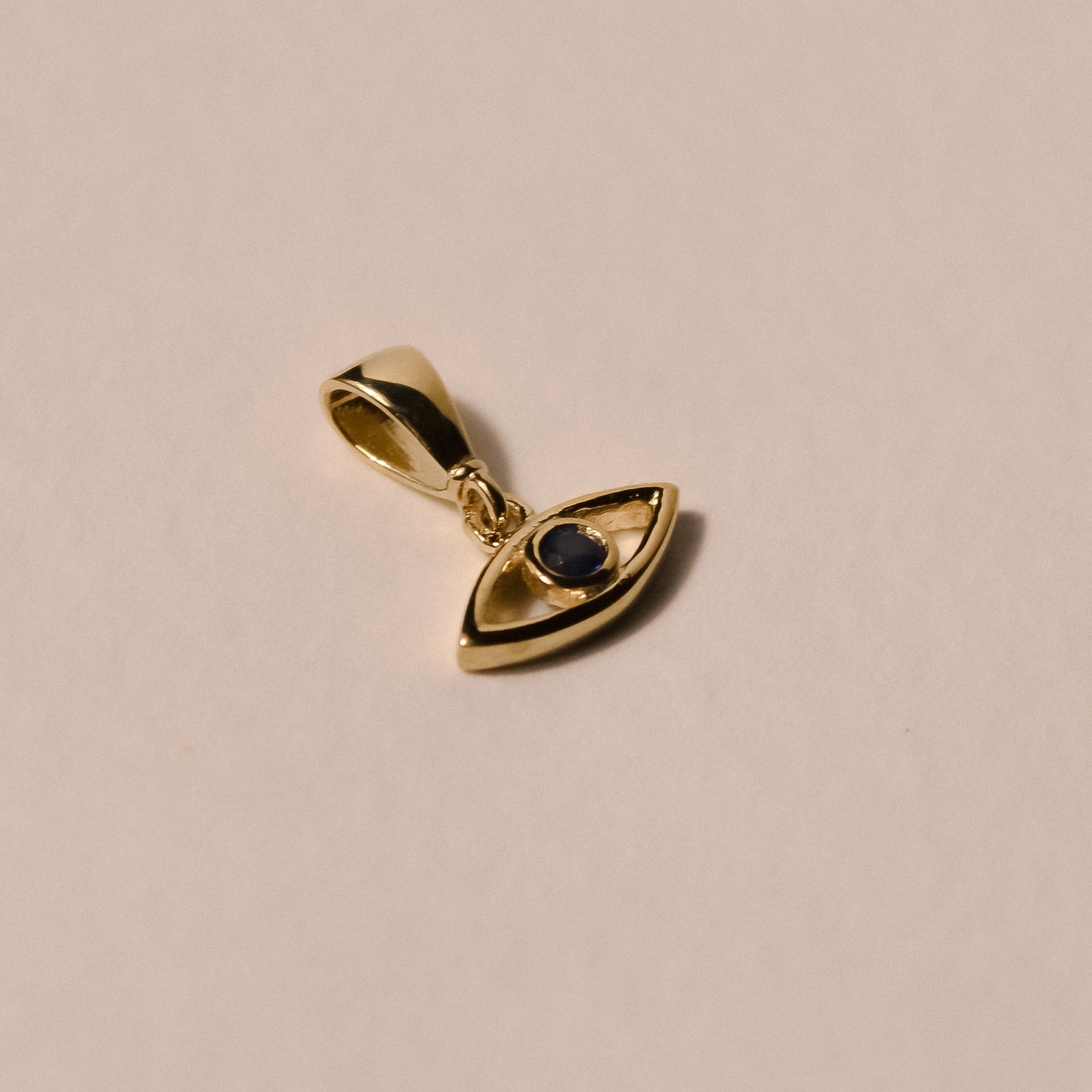 Evil-Eye Charm in Solid 9k Yellow Gold