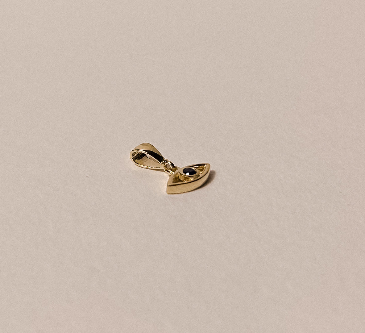 Evil-Eye Charm in Solid 9k Yellow Gold