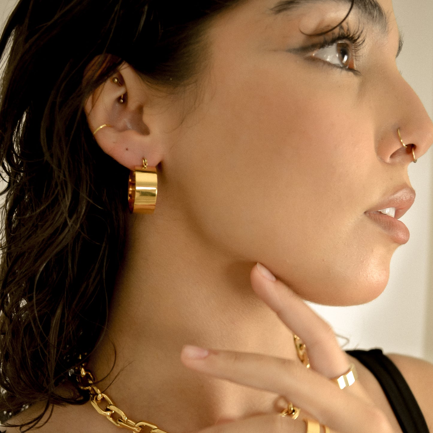 Fated Chunky Gold Hoops