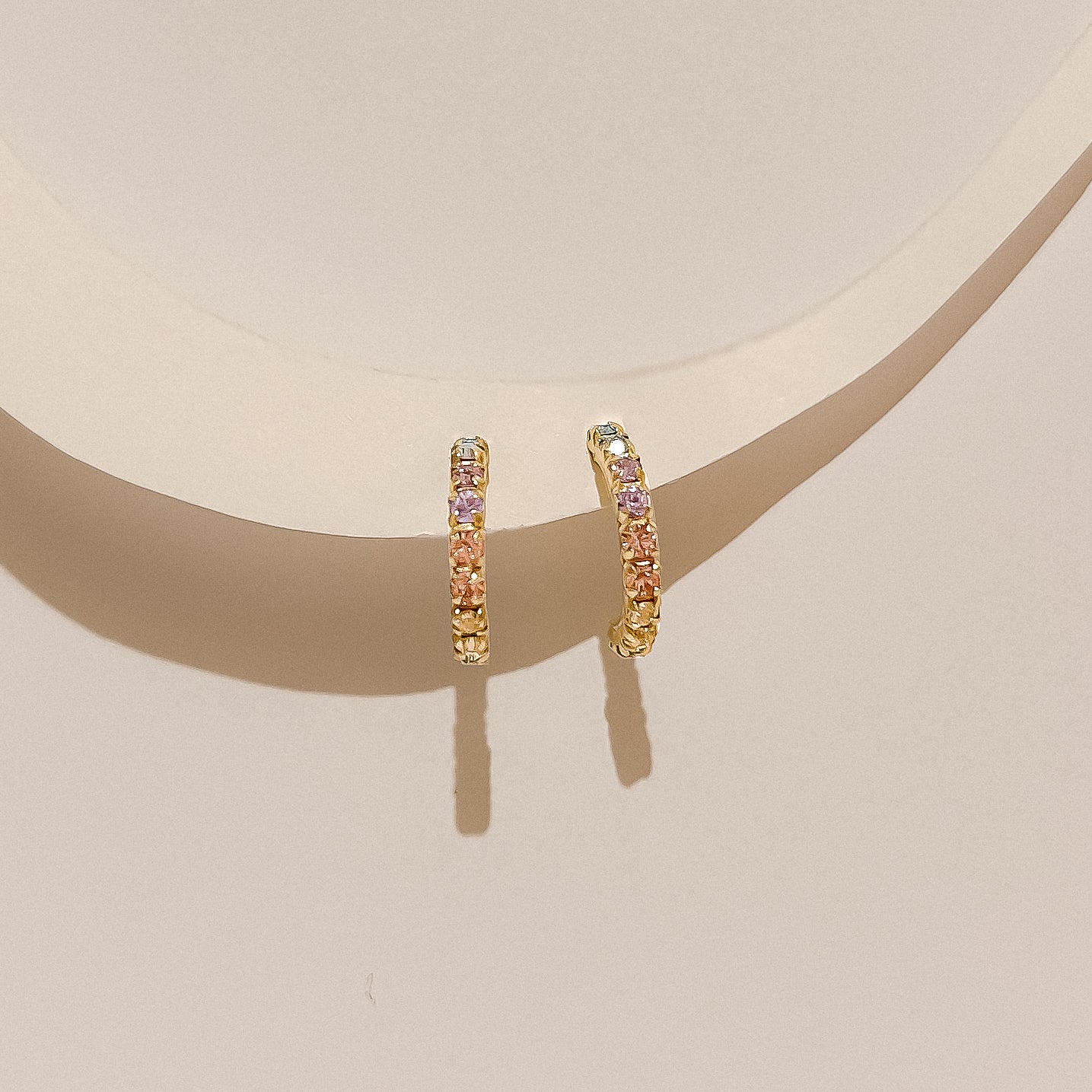 Disco Drops CZ Semi Hoops in Candy Crush