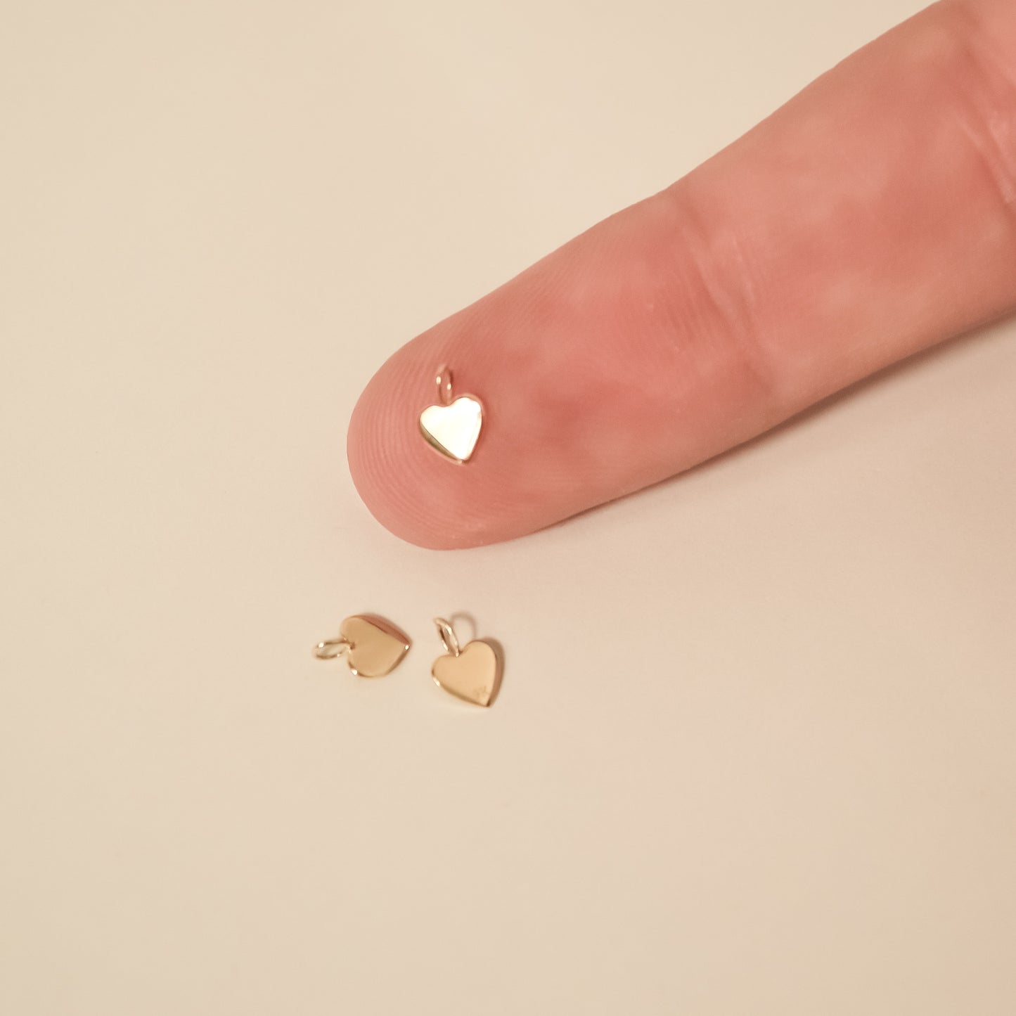 heart tiny charm gold