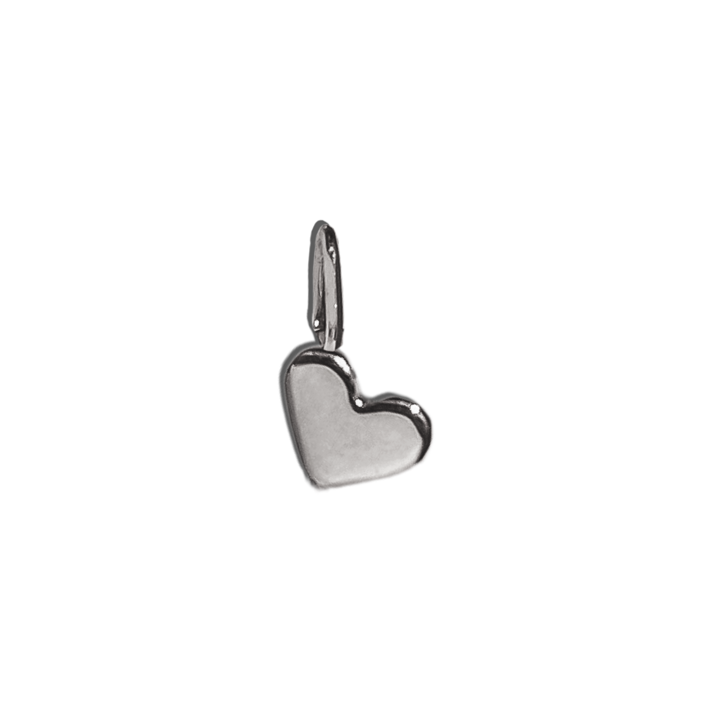 Heart Pendant in Solid 9k White Gold
