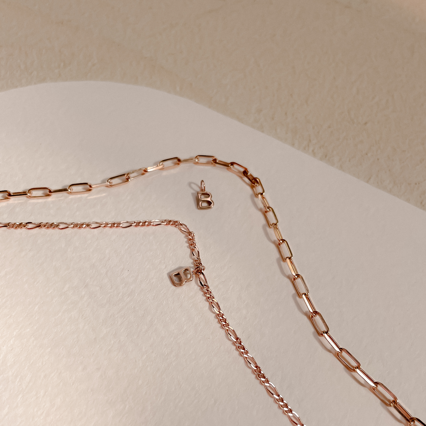 Micro Initial Charm in Solid 9k Rose Gold
