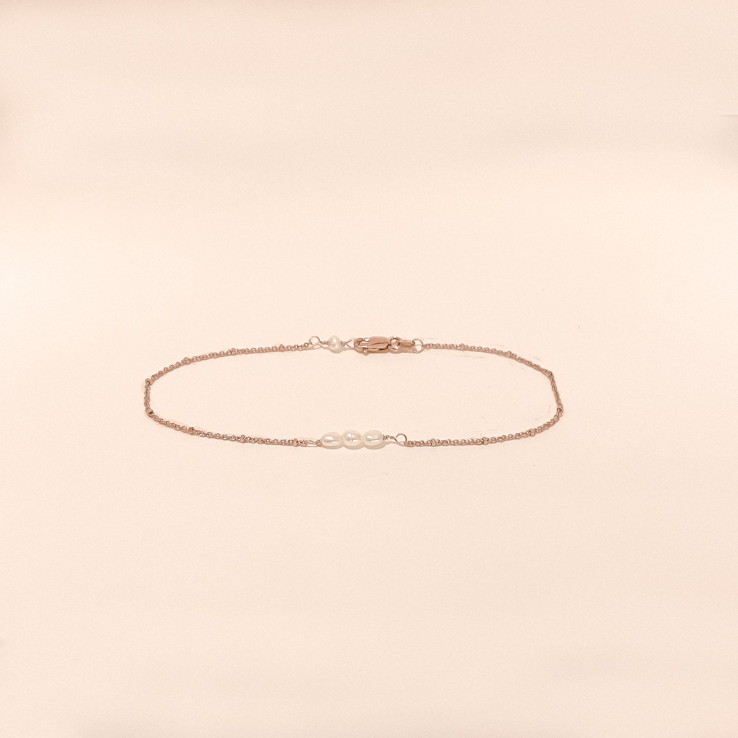 Jolie Solid 9k Gold Satellite Seed Pearl Bracelet