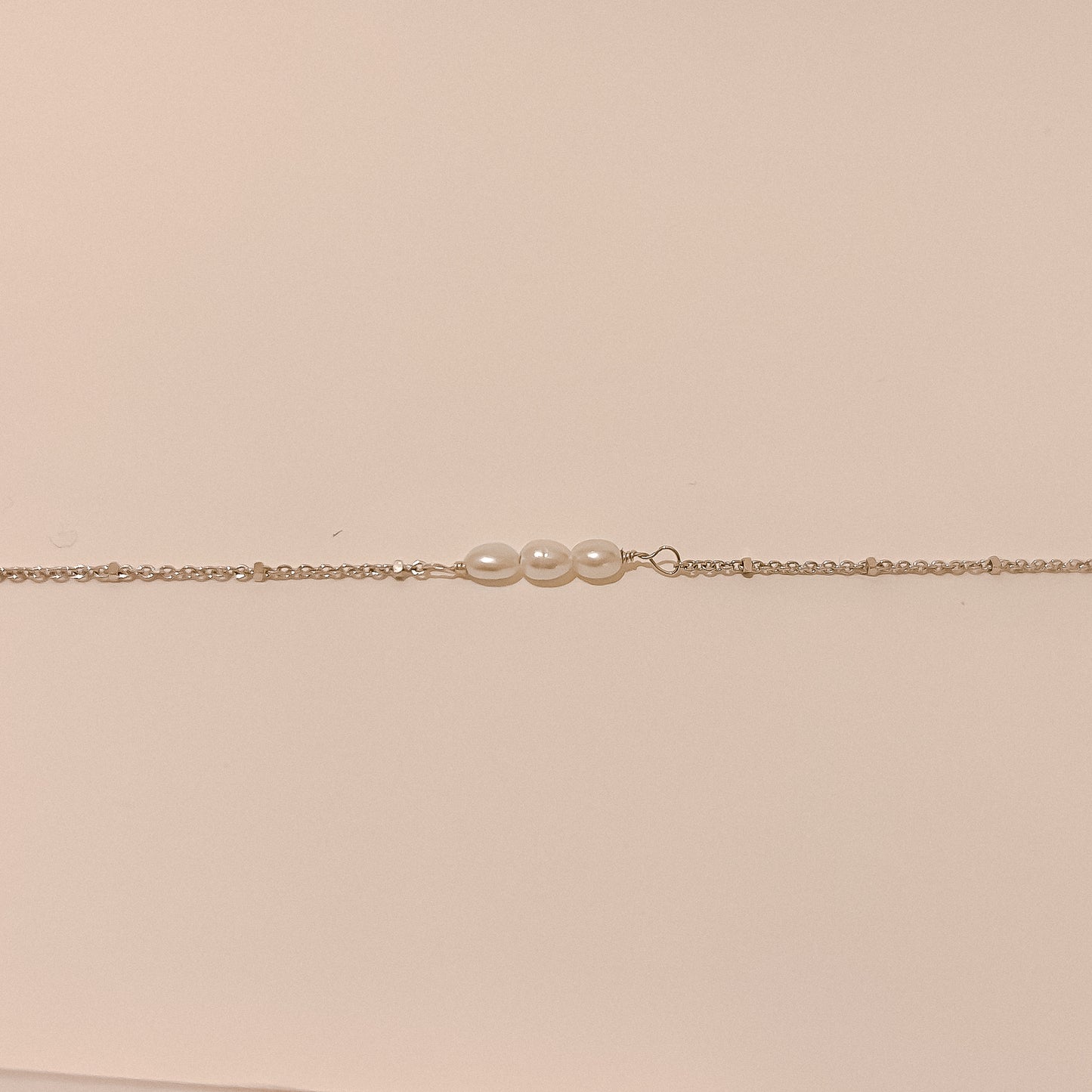 Jolie Solid 9k Gold Seed Pearl Necklace