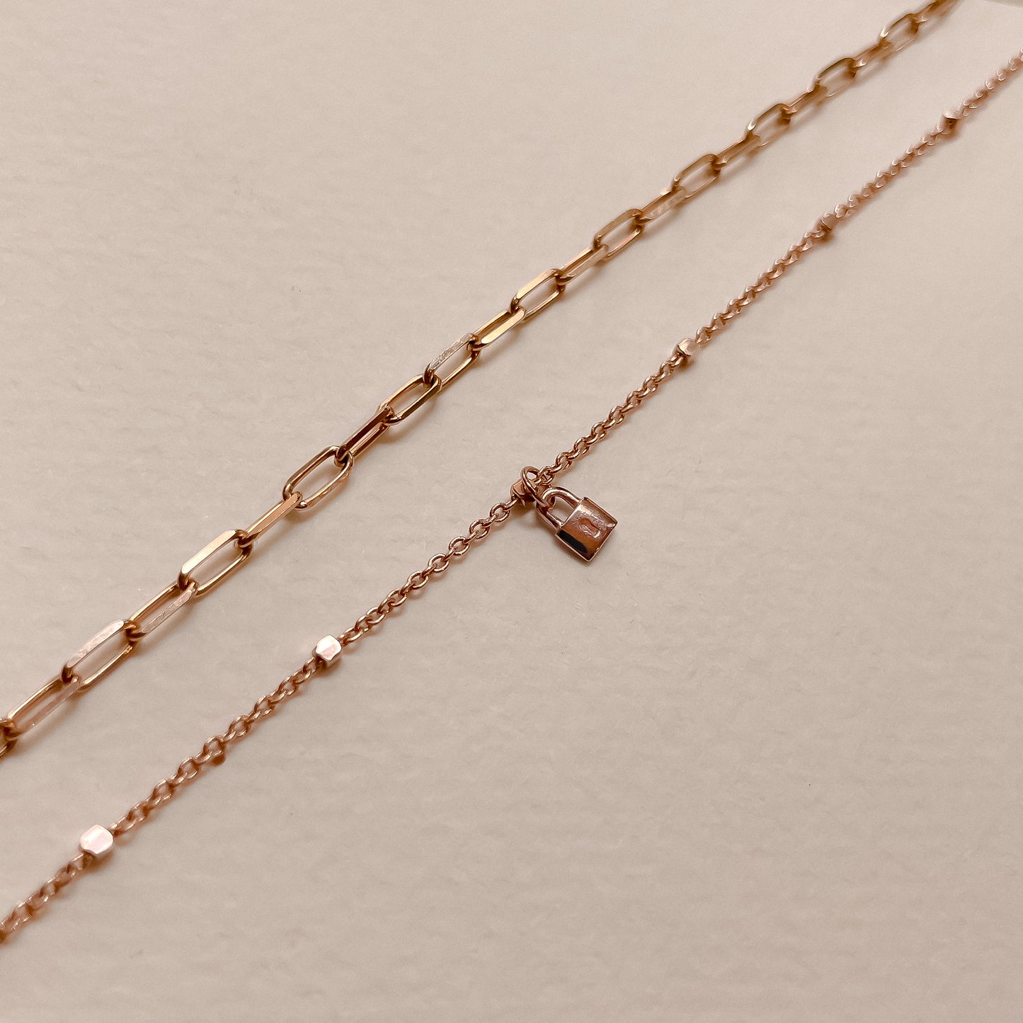 Lock Charm in Solid 9k Rose Gold