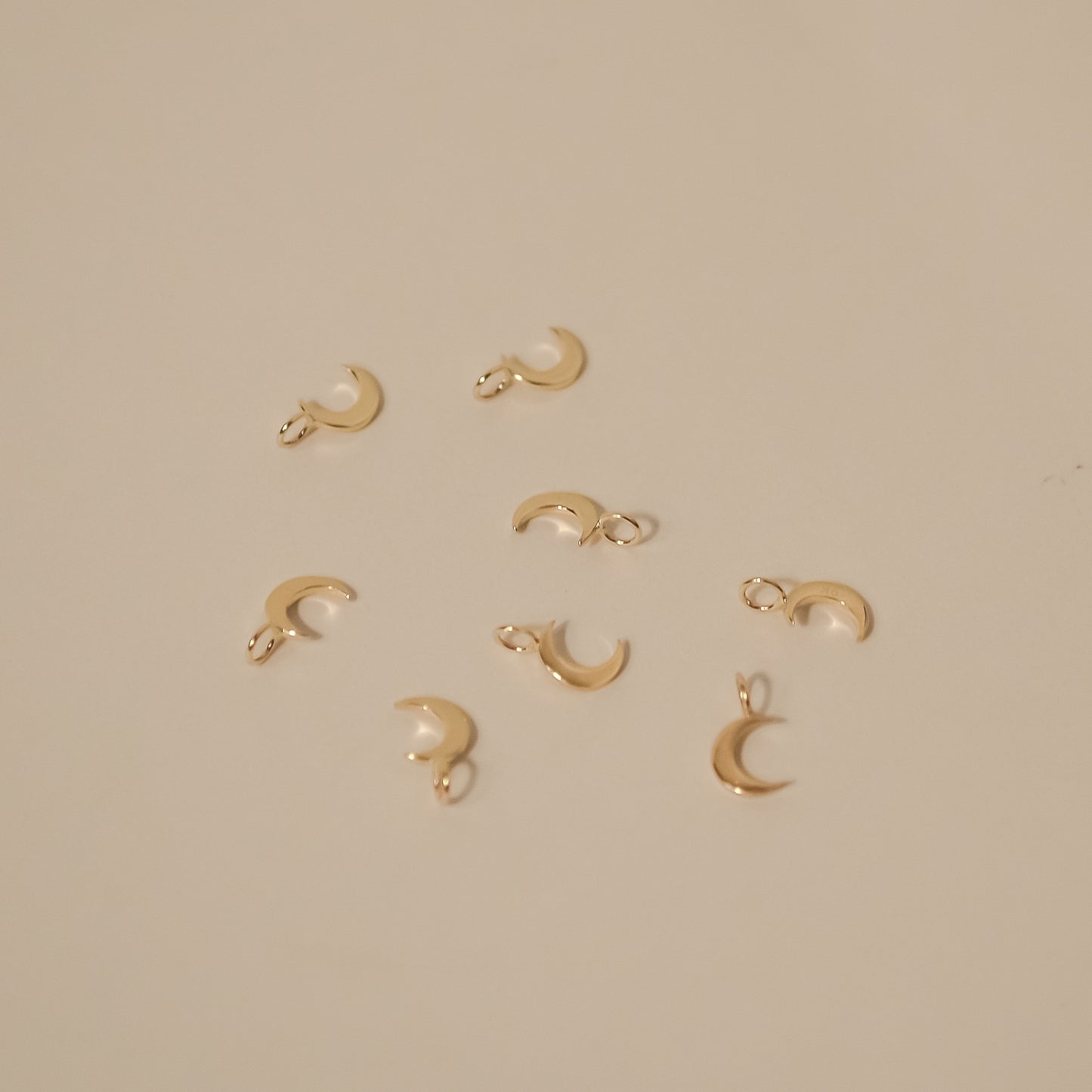 moon crescent charm gold