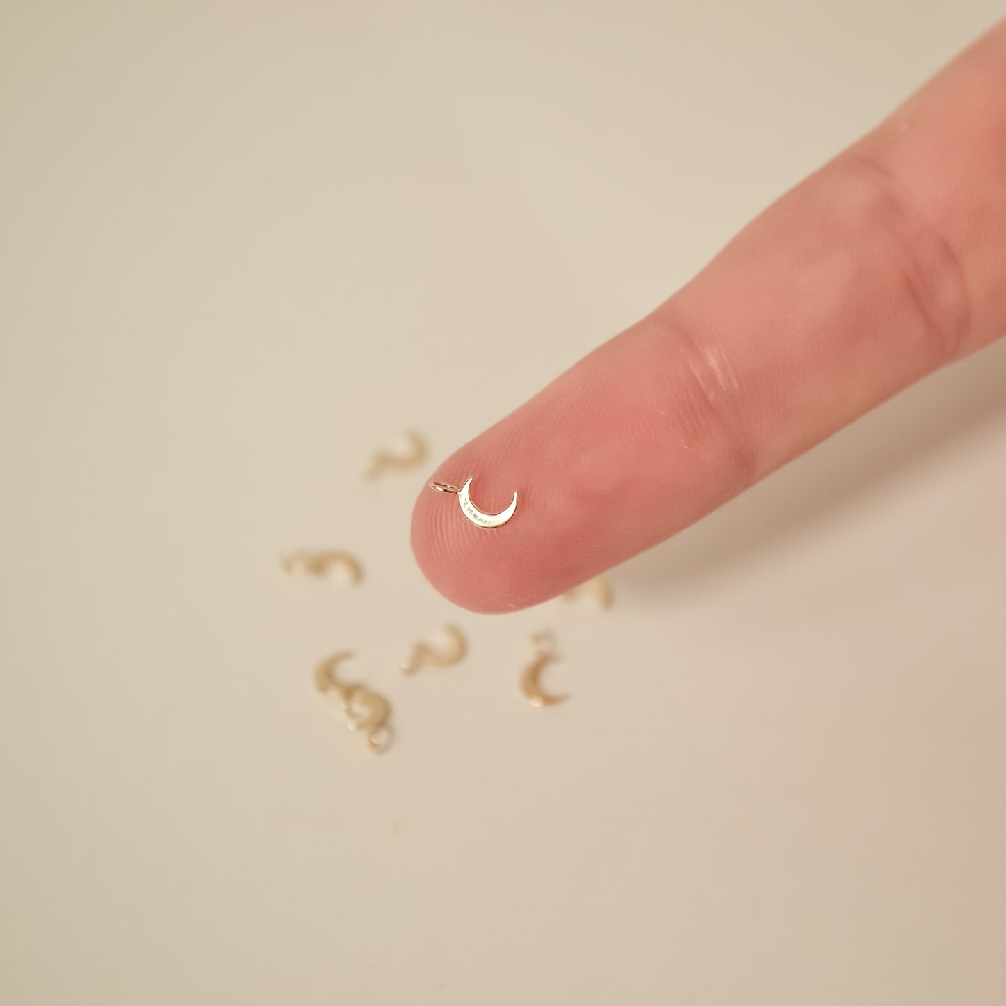 moon crescent charm gold