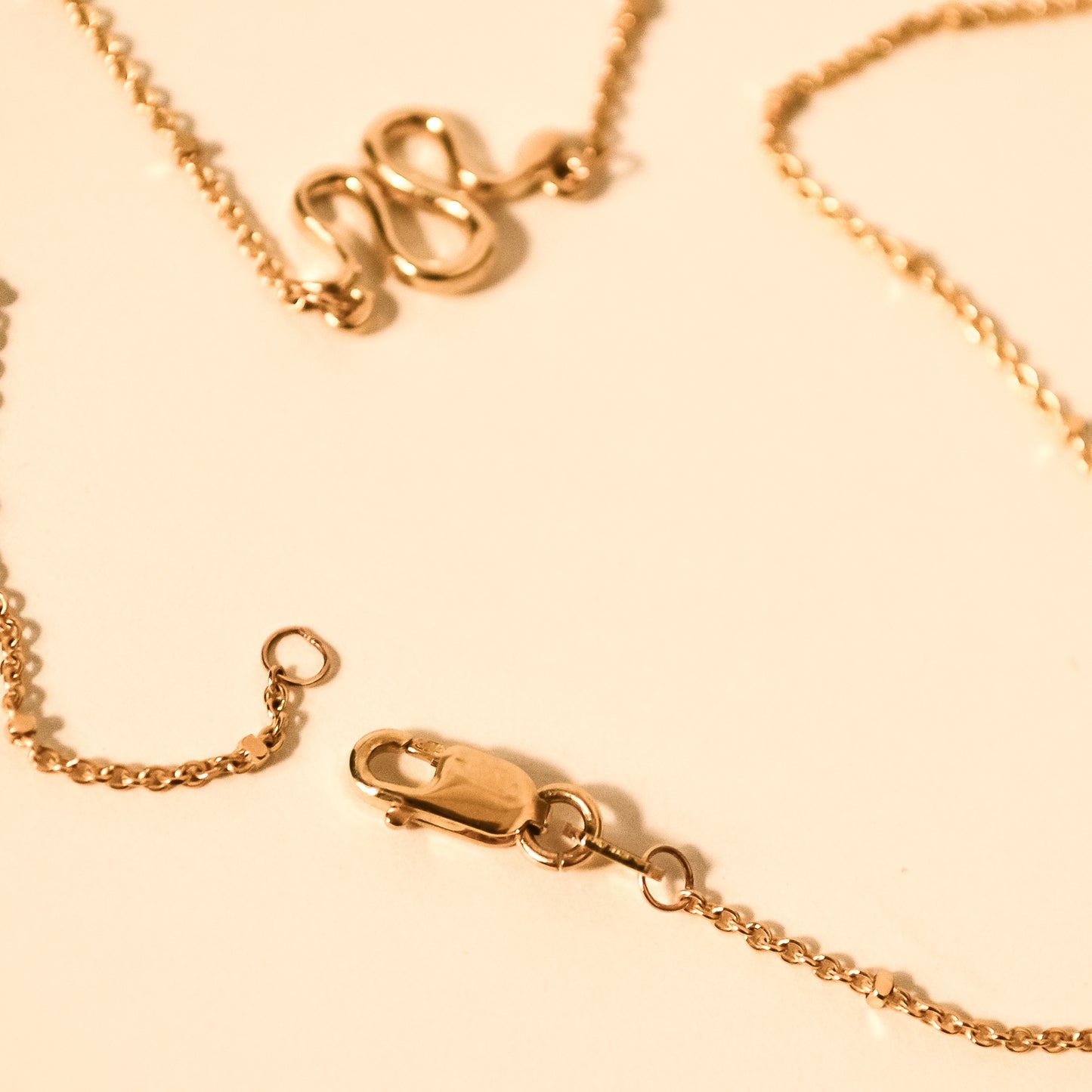 Mythos Snake Necklace in solid 9k yellow gold