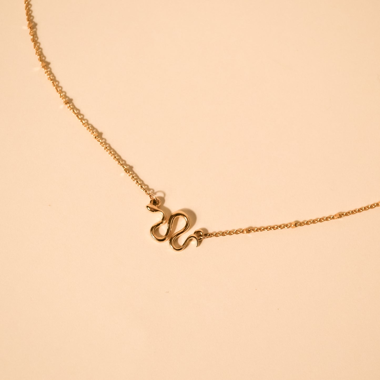 Mythos Snake Necklace in solid 9k yellow gold