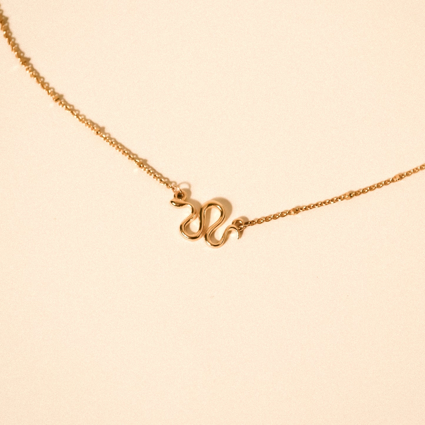 Mythos Snake Necklace in solid 9k yellow gold