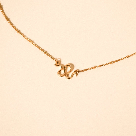 Mythos Snake Necklace in solid 9k yellow gold