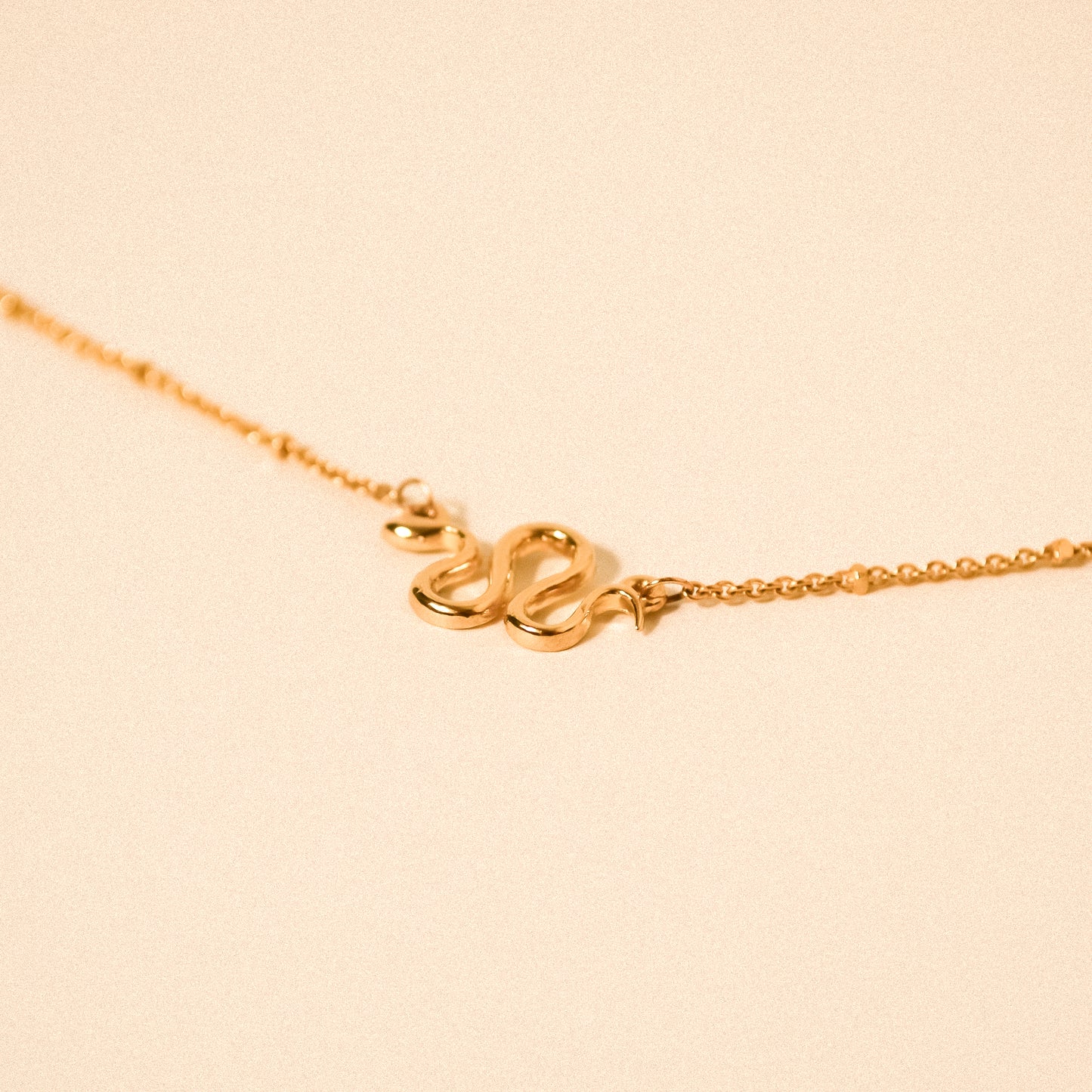 Mythos Snake Necklace in solid 9k yellow gold