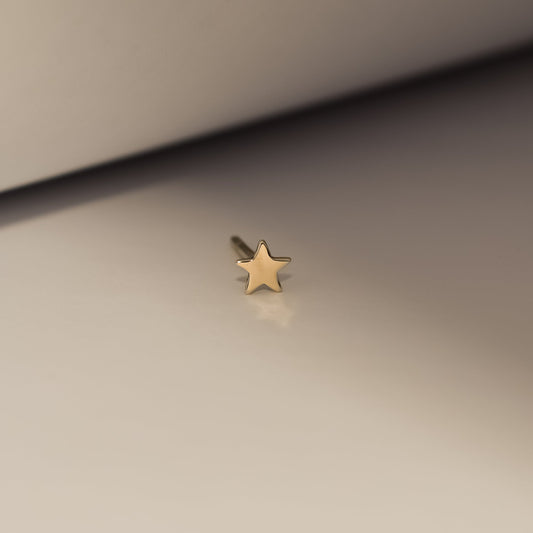 Tiny Star Studs -   North Star Studs in 9k Solid Gold