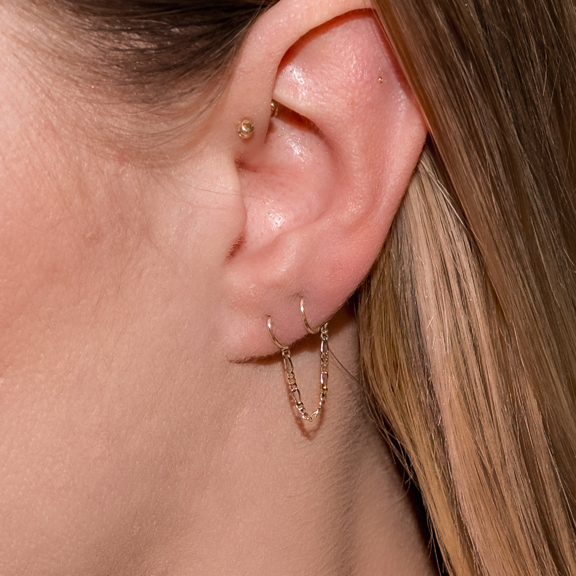 Chain Ear Climber - Rio Chain Earring in 9k Solid Gold