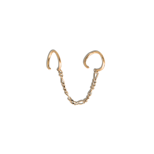 Chain Ear Climber - Rio Chain Earring in 9k Solid Gold