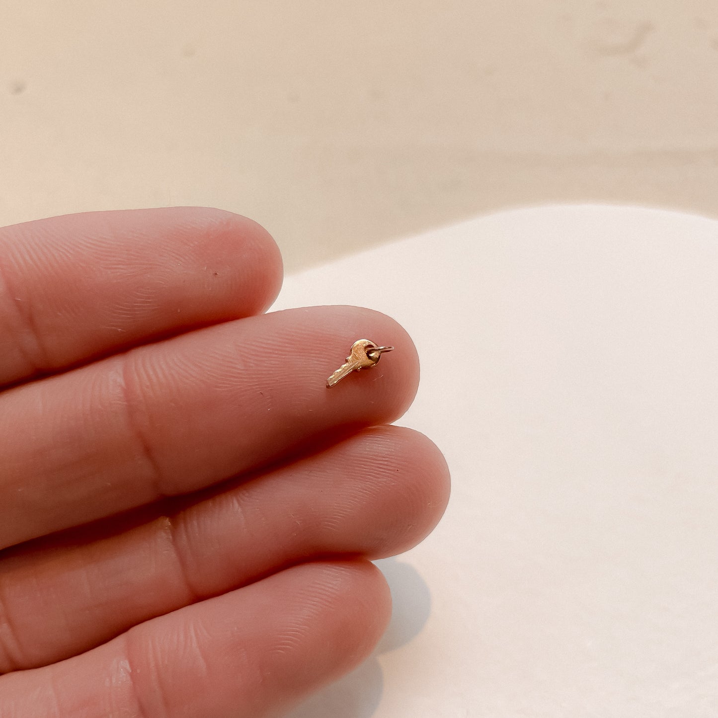 Key Charm in Solid 9k Rose Gold