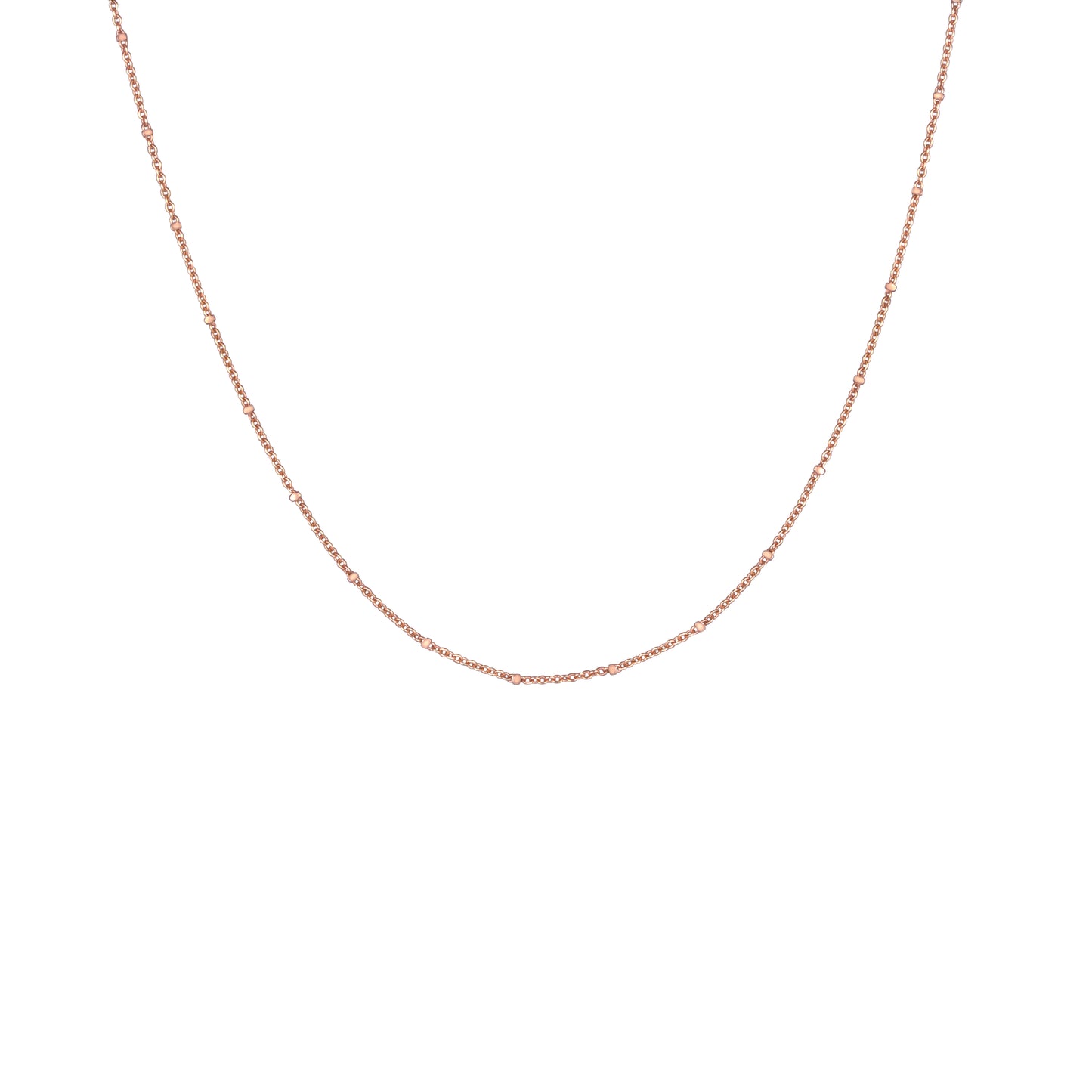 Satellite Chain Necklace in Solid 9k Rose Gold