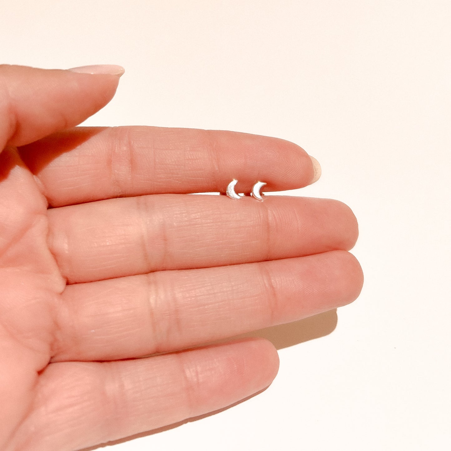Serena Silver Moon Studs