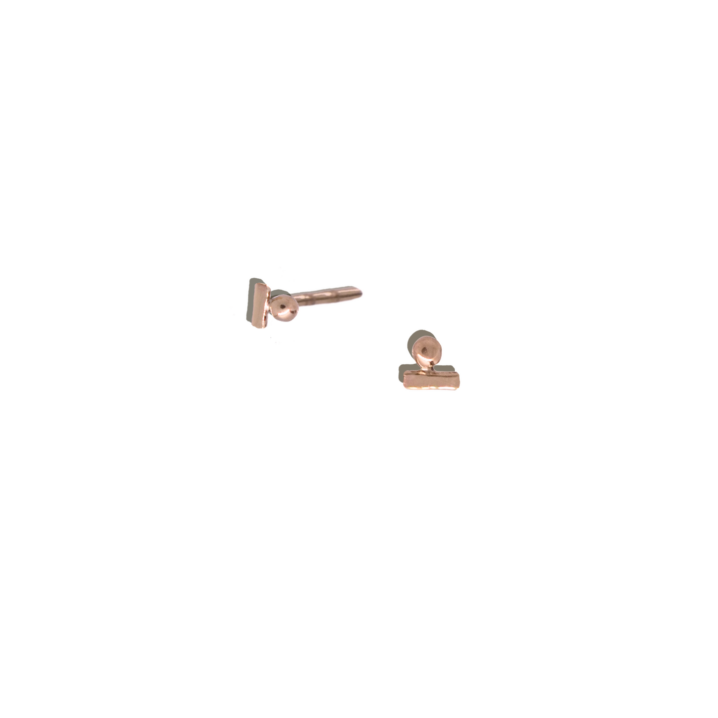Bar Stud Earrings -  Solstice Studs in 9k Solid Gold