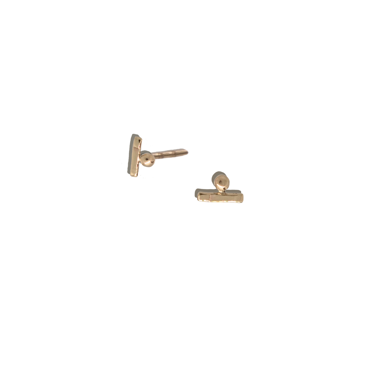 Bar Stud Earrings -  Solstice Studs in 9k Solid Gold