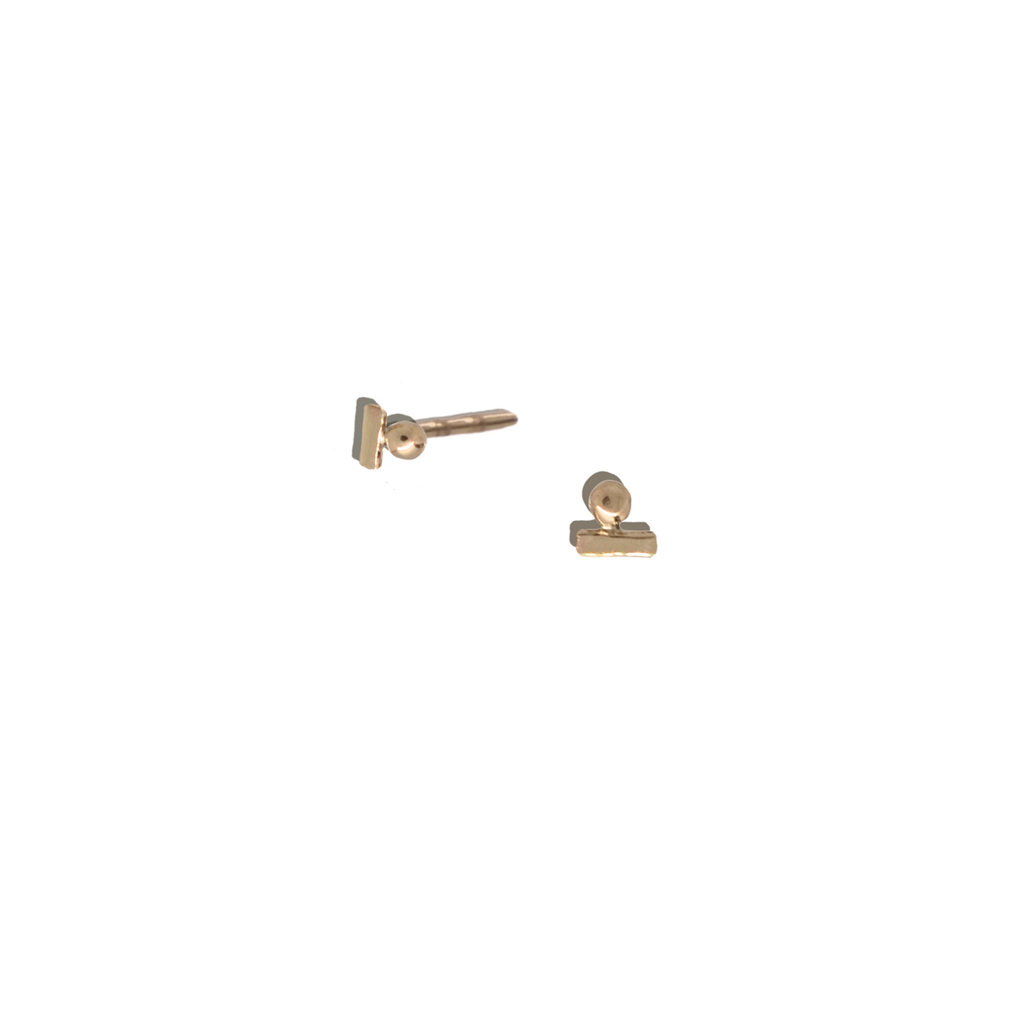 Bar Stud Earrings -  Solstice Studs in 9k Solid Gold